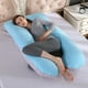 thumbnail image 2 of Almohada para embarazadas, almohada en forma de U desmontable y lavable, cojín grande, almohada de cintura, 2 of 5
