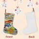 thumbnail image 3 of Todos Crecidos Tema: Calcetines de Navidad, fino lino blanco para colgar en escaleras y chimenea, decoración navideña para el hogar, regalo de Navidad.54cm×38cm, 3 of 5