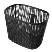 Ioensy - Portabicicletas Portabicicletas Alforja Accesorio Para Bicicleta Cesta De Manillar De Mimbre De Imitación, Black