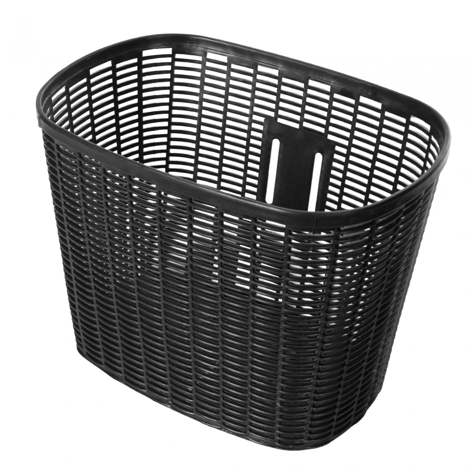 Ioensy - Portabicicletas Portabicicletas Alforja Accesorio Para Bicicleta Cesta De Manillar De Mimbre De Imitación, Black