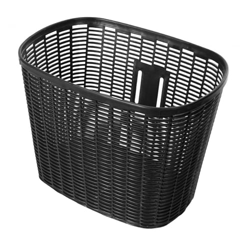 Ioensy - Portabicicletas Portabicicletas Alforja Accesorio Para Bicicleta Cesta De Manillar De Mimbre De Imitación, Black