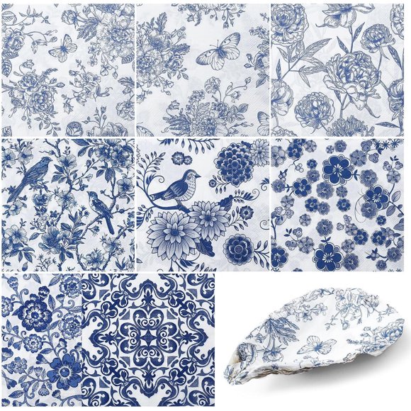 Servilletas Decoupage NatNarr 16 Piezas 8 Diseños 33 cm