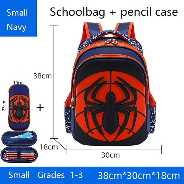 Fashion Kid Backpack Children Boys School Bag Red And Black Spider Pattern Backpack With Pencil Case Set Kids Girl Boutique Bag