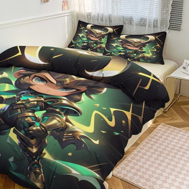 Avengers Comic Cool 3 Piece Bedding Sets- Includes Duvet Cover &Pillow Shams - Bedding Features Captain America, Hulk, & Thor - Super Soft Bed Sheets