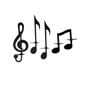 Magideal - 4 Piezas De Candelabros De Vela, Arte De Pared De Metal, Estatuas De Símbolo De Música Para Colgar En La Pared, Portavelas De Pared Negro Rústico Para
