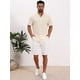 thumbnail image 2 of INSPIRE CHIC Regreso a Clases Camisa Henley para Hombre Cuello Mao Manga Corta Camisa de Lino 2XL Beige, 2 of 5