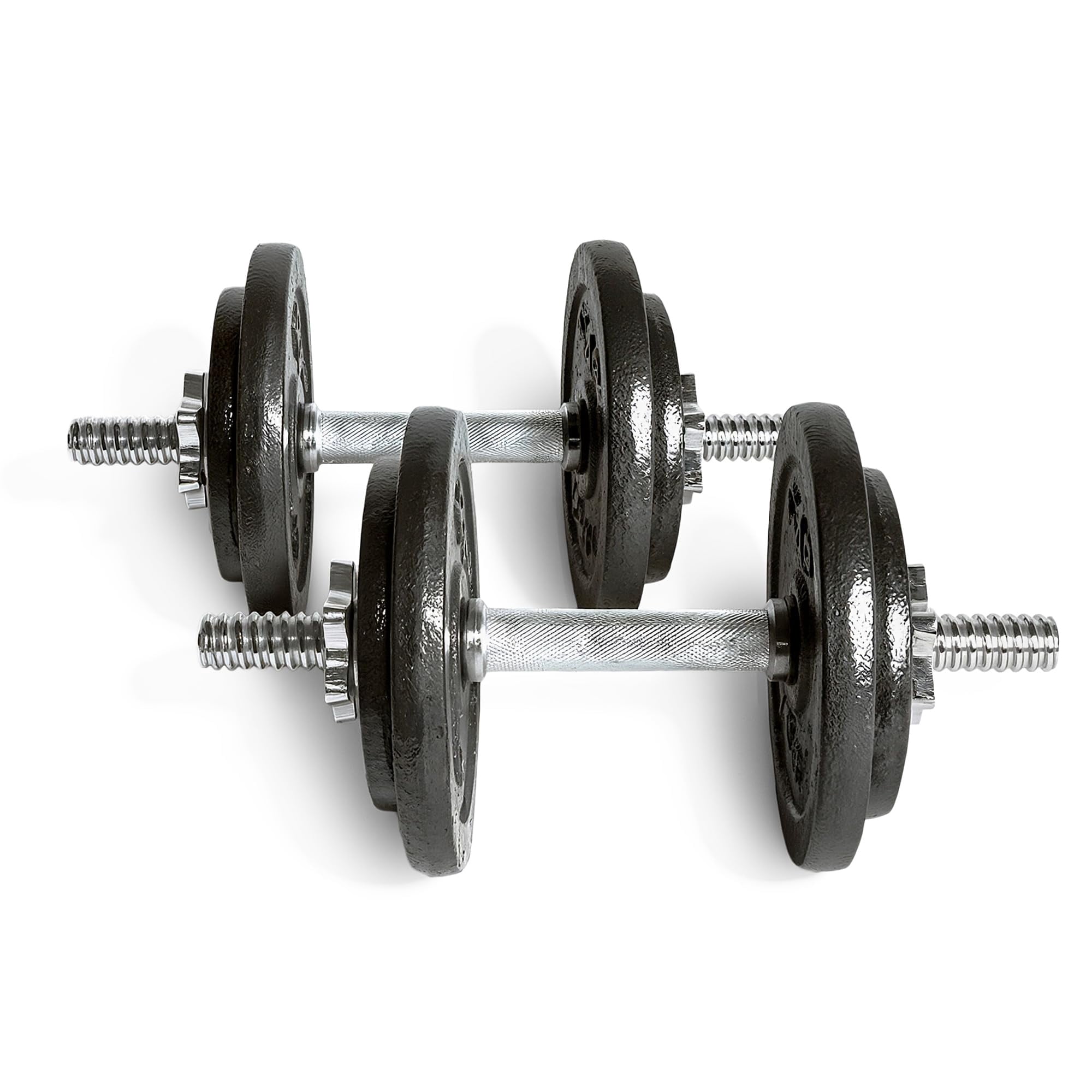 Juego De Mancuernas Ajustables Cap Barbell De 50 Kg, Color Negro (par)