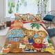 thumbnail image 2 of El Barrio de Daniel Tigre Conjunto de sábanas temático, trío de piezas, cómodo y amigable con la piel, diseño único, regalo de decoración para el hogar para familiares, amigos y fans, 90 cm * 190 cm, 2 of 6