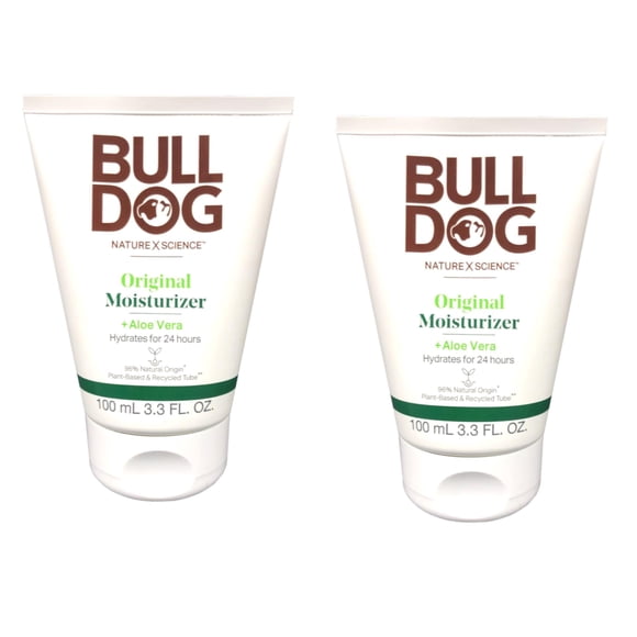 Crema hidratante Bulldog Skincare Original para hombre, 100 ml (paquete de 2)