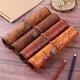 thumbnail image 3 of Retro Leather Pencil Case: Large Capacity Roll-Up Pencil Bag with Embossed Buckle - Perfect for Creative Treasure Maps & Drawing!, 3 of 4