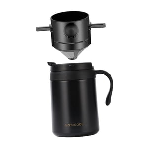 Magideal - Juego De Cafetera Para Acampar, Taza De Café Portátil De Mano, Versátil, Para Mantener El Frío O El Calor, Con Gotero Para Exteriores, Viajes, Hogar Y