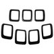 thumbnail image 3 of 7x Cubierta De La Parrilla Delantera Del Coche Cubiertas De Insertos De Parrilla Duraderas Para Jeep Compass Black, 3 of 5
