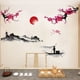 thumbnail image 4 of 2 hojas de pegatinas de pared de estilo japonés con diseño de flor de cerezo roja, extraíbles y adhesivas., 4 of 6