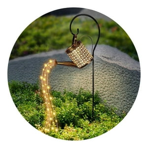 Fliperex - Regadera Solar Led Decorativa Impermeable Jardin Decoracion Blanco