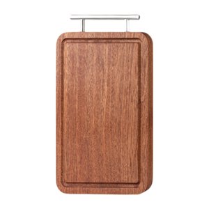 Magideal - Tabla De Cortar De Madera Tabla De Cortar Con Mango Resistente Ranura Para Jugo Decorativa Para Cocina Gruesa Para Queso Filete Frutas Carne S