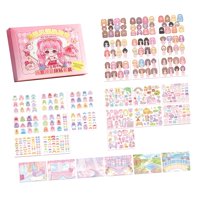 Bothyi - Haz Un Libro De Pegatinas De Caras Creatividad Con Más De 80 Caras Y 300 Pegatinas Para Niñas Princesa