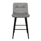thumbnail image 3 of Set de 2 Taburete de Bar o Piso 73cm Felpa, Gris, 3 of 3