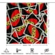 thumbnail image 2 of UNO-theme 4-Piece Shower Curtain Set with Rugs, Waterproof Bathroom Decor Set Includes Bath Mat, U-Shaped Rug, Toilet Lid Cover and Curtain with Hooks, 2 of 6