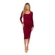 thumbnail image 4 of Vestido Maternidad Manga Larga Con Lazo Rojo Embarazada rojo XL, 4 of 7