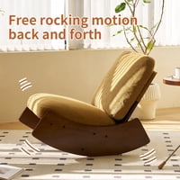 M&Ms - Comfortable Glider Rocking Chair, High-Quality Upholstery Glider Chair, Solid Wood Frame, Perfect For Multiple Settings Accent Reading Chair For Bedroom,Living Room,Nursery