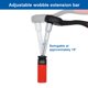 thumbnail image 4 of Llave de vaso DAKCOS 3/8" con juego de extensiones oscilantes 3/6/9 pulg., 4 of 4