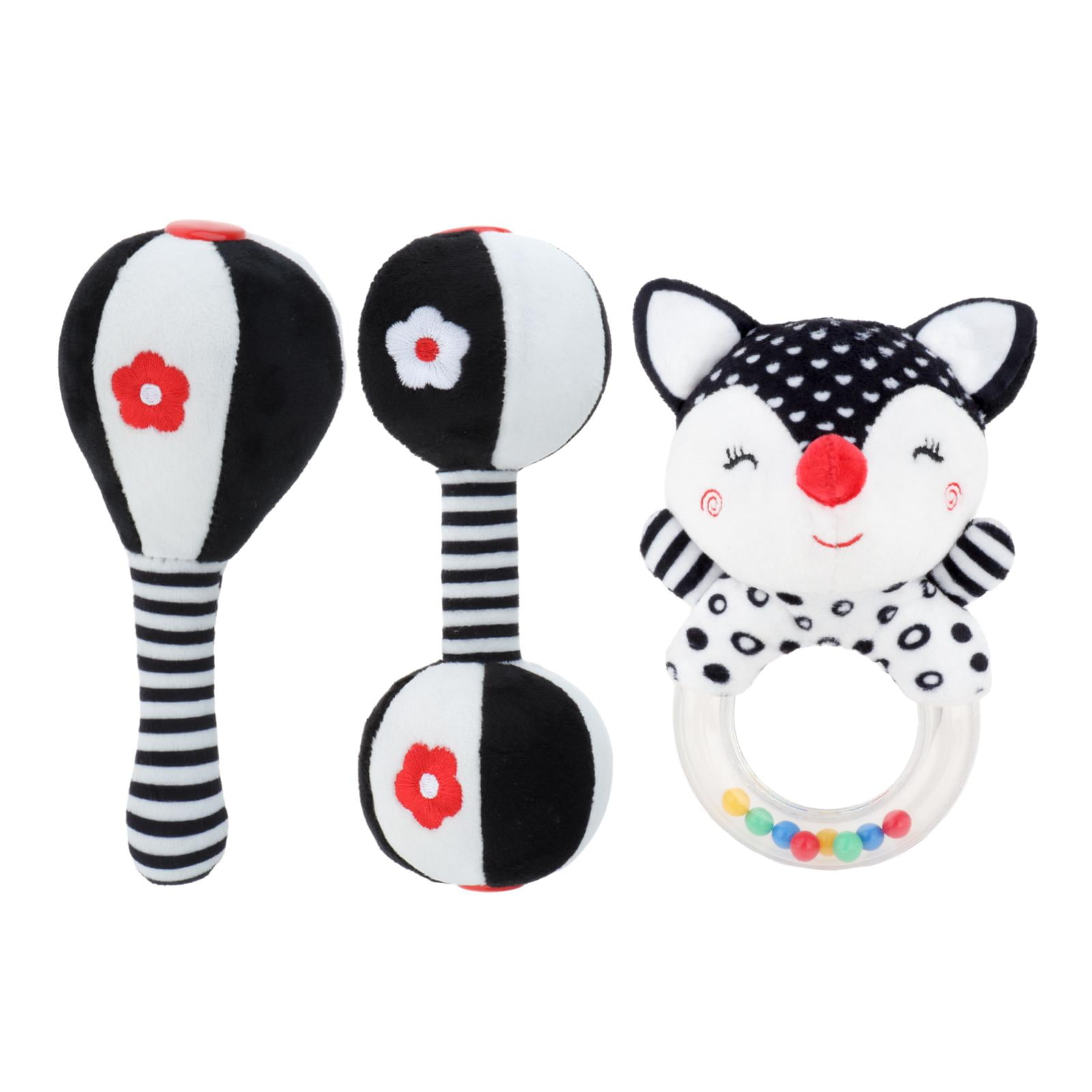 Bothyi - 3 Piezas De Sonajeros Para Bebés, Juguete Para Masticar De Regalo, Sonajero Suave Para Bebés De 0 A 6 Meses, Bebé A