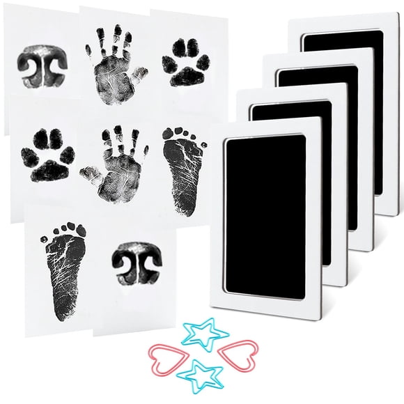 4Pack Baby Inkless Hand and Footprint Kit Paw Nose Print Kit