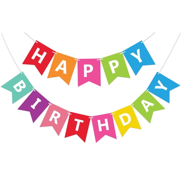 Guirnalda FECEDY Feliz Cumpleaños Decoración Colorida para Fiesta
