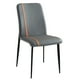thumbnail image 5 of Silla de comedor Capitone Gris Pack x6 ecocuero acolchado, patas de fierro, 5 of 8