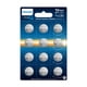 thumbnail image 1 of Batería Philips CR2032 Litio Coin de 3 V, paquete de 12, 1 of 8