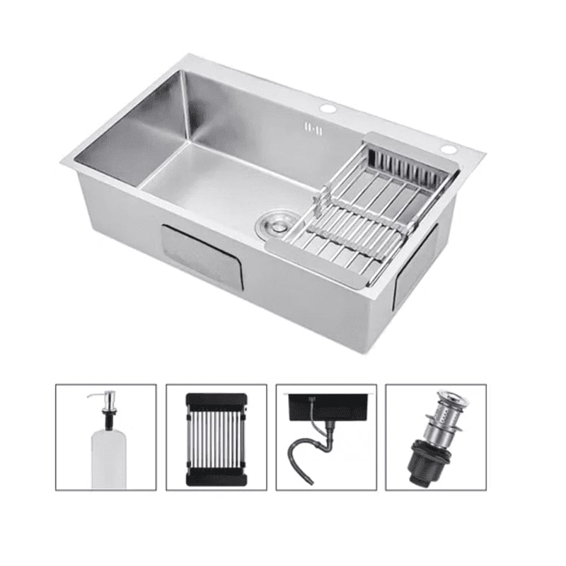 Genérico - Lavaplatos Sobrecubierta Acero Inoxidable 55x45cm Handsink