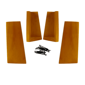 Bloccare - Kit 4 Patas Universales Para Cama Europea - Color Miel 19.5 Cm