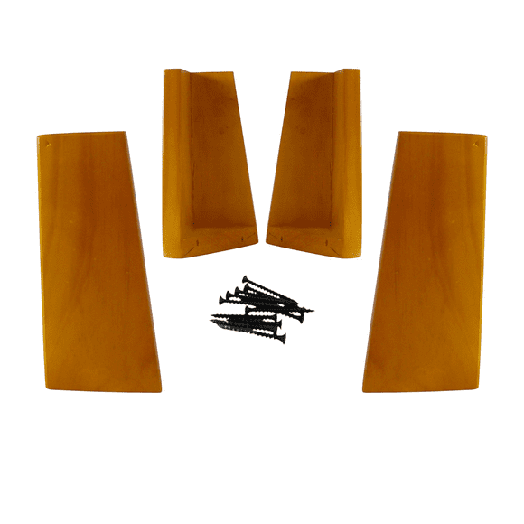 Kit 4 Patas Universales Para Cama Europea - COLOR Miel 19.5 cm