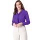 thumbnail image 1 of INSPIRE CHIC Blusas de Mujer de Manga Larga Chiffon Plisado con Lazo en el Cuello Camisa de Oficina L Púrpura, 1 of 8