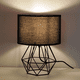 thumbnail image 2 of Lámpara Noche Vintage Geométrica Metal Luz Velador Escritorio Negro, 2 of 4