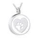 thumbnail image 2 of Collar de cineraria cineraria cineraria de mascota con estampado de pata forma forma forma Joyas de de animales conmemorativos Regalos de memoriales de pérdida de mascotas de Plata, 2 of 5