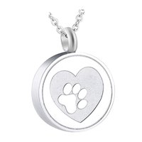 Ioensy - Collar De Urna De Joyería De Cremación De Cenizas De Mascotas, Plata De Superficie Altamente Pulida