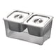 thumbnail image 4 of Carrito Para Condimentos Refrigerados, Compartimentos Extraíbles Para Bares, Tiendas De Té Con Leche, 2 Compartimentos, 4 of 5