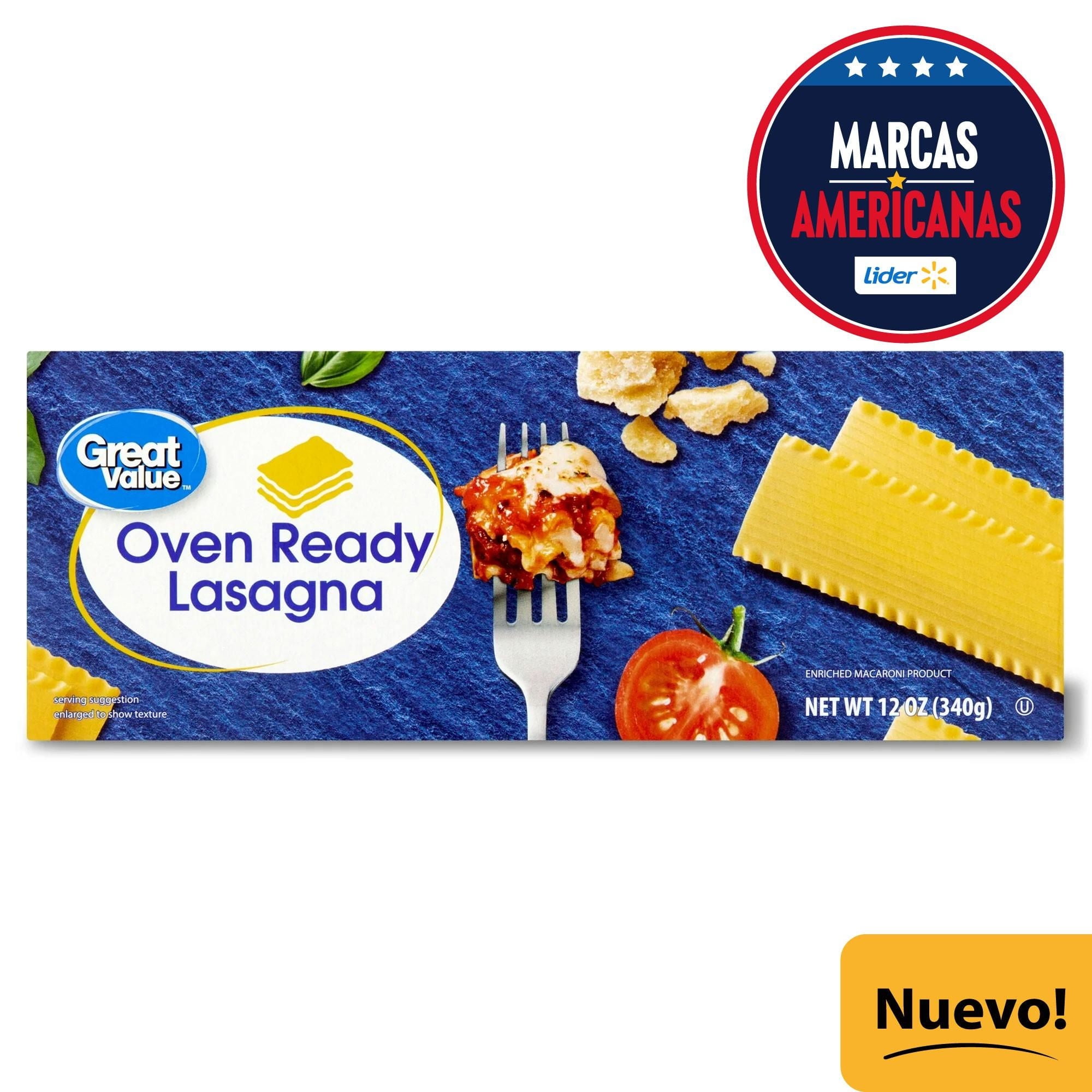 Lasaña Precocida 340 g Great Value