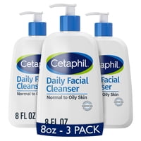 Limpiador Facial Cetaphil Daily Para Piel Sensible 240 Ml X3
