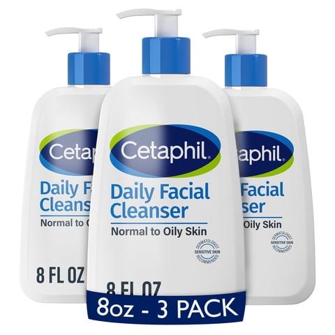 Limpiador Facial Cetaphil Daily Para Piel Sensible 240 Ml X3