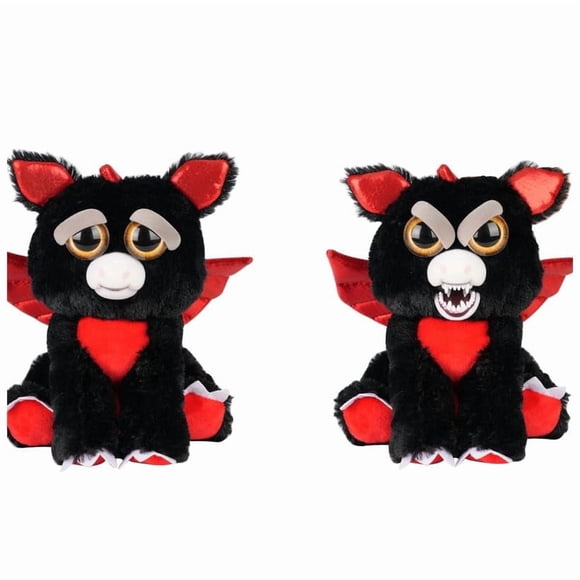Peluche Baron Von Flamefart El Dragón Negro Y Rojo