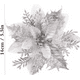 thumbnail image 1 of Pack 12 Flores Navideña Adorno Navidad Decoración Árbol 14cm, 1 of 3