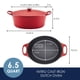 thumbnail image 2 of Horno holandés Rachael Ray NITRO de hierro fundido, 6.5 cuartos de galón, rojo, 2 of 9