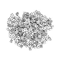 Bothyi - 100 Dados Para Juegos Con Punto Negro Estándar De Seis Caras Para Aula Blanco