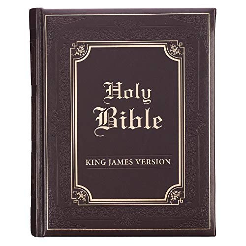 Biblia King James Versión Familiar Ilustrada Marrón de Christian Art Gifts