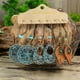 thumbnail image 1 of 3pairs Vintage Geometric Earrings - Ancient Copper with Matchy Blue Design - Simple and Stylish Fashion Accessory, 1 of 5