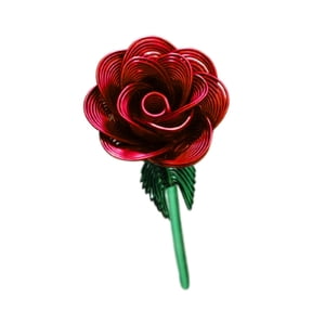 Bothyi - Adorno De Mesa Con Flores Artificiales, Arreglo Floral, Ramo De Metal Para Hotel, Rosa Roja