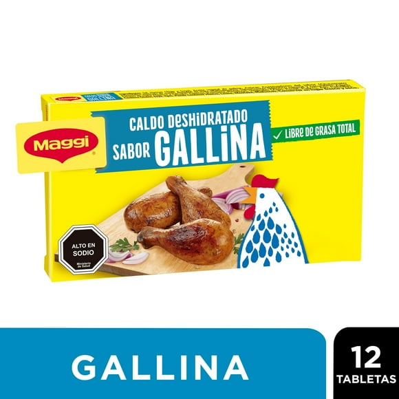 Caldo Sabor Gallina (12 Tabletas) Caja, 132 g
