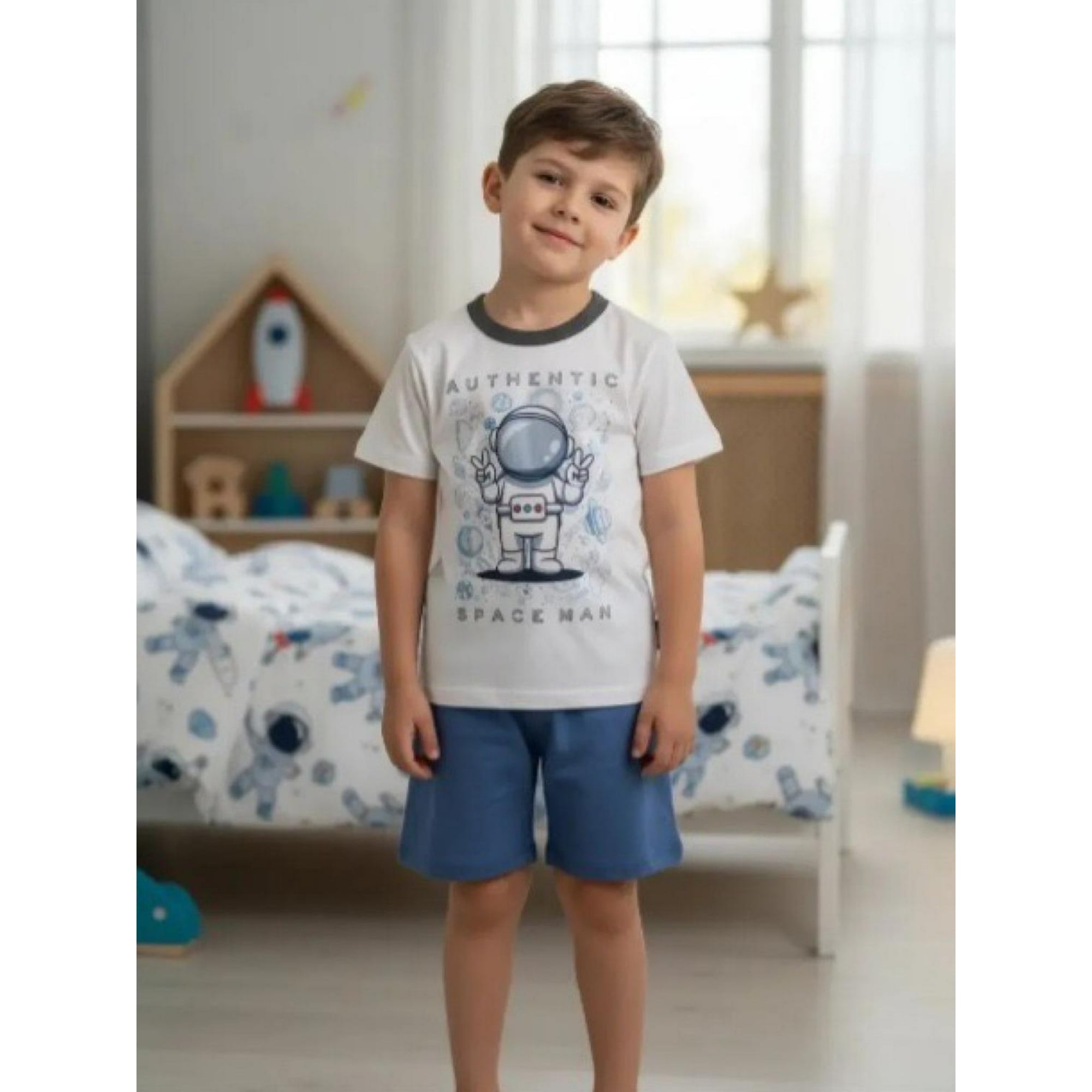 Tiare - Pijama Niño Astronauta Blanco 3